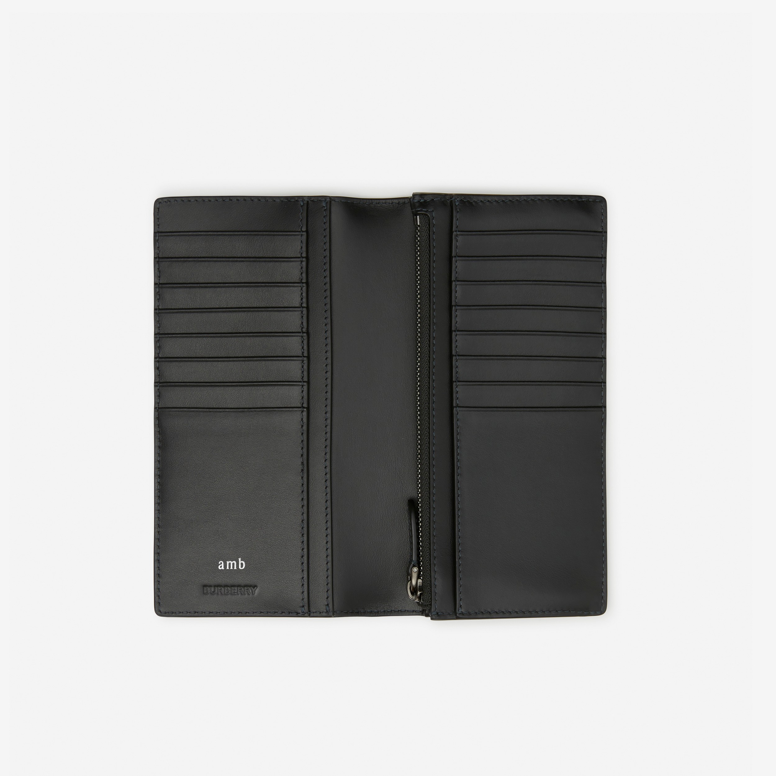 Check Continental Wallet in Charcoal - Men | Burberry® Official